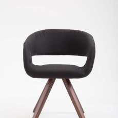 Jedálenská stolička Christin, čierna / hnedá - 2