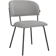 Jedálenská stolička Claudia (SET 2 ks), textil, svetlo šedá - 4