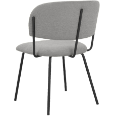Jedálenská stolička Claudia (SET 2 ks), textil, svetlo šedá - 6