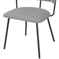 Jedálenská stolička Claudia (SET 2 ks), textil, svetlo šedá - 7