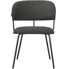 Jedálenská stolička Claudia (SET 2 ks), textil, tmavo šedá - 2