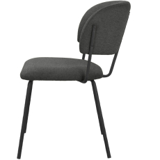 Jedálenská stolička Claudia (SET 2 ks), textil, tmavo šedá - 3