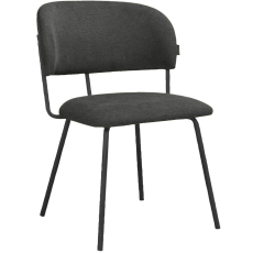 Jedálenská stolička Claudia (SET 2 ks), textil, tmavo šedá - 4
