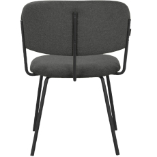 Jedálenská stolička Claudia (SET 2 ks), textil, tmavo šedá - 5