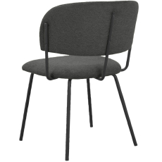 Jedálenská stolička Claudia (SET 2 ks), textil, tmavo šedá - 6