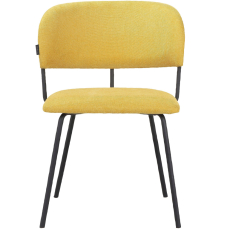 Jedálenská stolička Claudia (SET 2 ks), textil, žltá - 3
