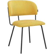 Jedálenská stolička Claudia (SET 2 ks), textil, žltá - 4