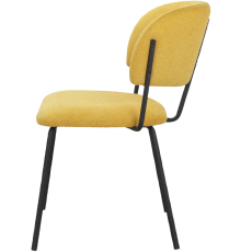 Jedálenská stolička Claudia (SET 2 ks), textil, žltá - 7