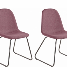 Jedálenská stolička Colom (Súprava 2 ks), antracitová/ružová - 1