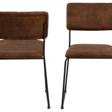 Jedálenská stolička Cornelia (SET 2 ks), tkanina, hnedá - 2