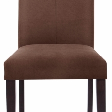 Jedálenská stolička Curt (Súprava 2 ks), mikrovlákno, tmavohnedá/tmavé drevo - 2
