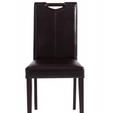 Jedálenská stolička Curt (Súprava 2 ks), tmavohnedá/tmavé drevo - 3