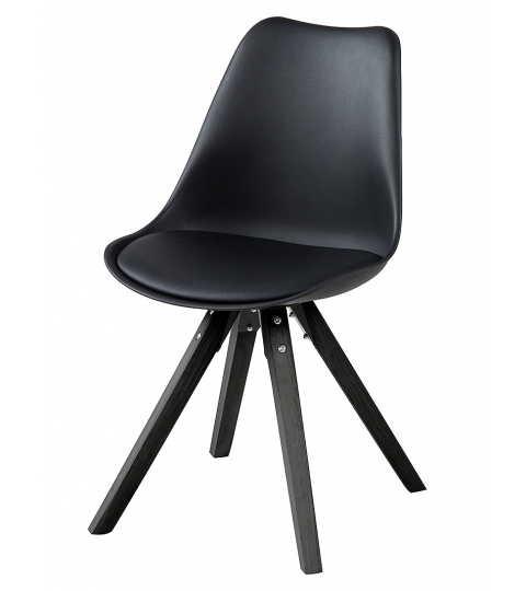 Jedálenská stolička Damian (Súprava 2 ks), čierna
