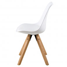 Jedálenská stolička Damian (Súprava 2 ks), drevo/biela - 4