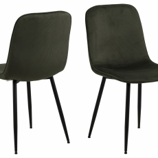 Jedálenská stolička Delmy (SET 4 ks), olivová - 1