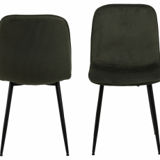 Jedálenská stolička Delmy (SET 4 ks), olivová - 4