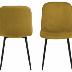 Jedálenská stolička Delmy (SET 4 ks), žltá - 7