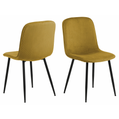 Jedálenská stolička Delmy (SET 4 ks), žltá