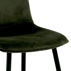 Jedálenská stolička Delmy (SET 4ks), zamat, olivová - 2