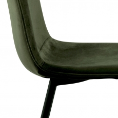 Jedálenská stolička Delmy (SET 4ks), zamat, olivová - 8