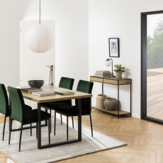 Jedálenská stolička Demi (SET 2ks), zamat, tmavo zelená - 7