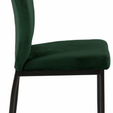 Jedálenská stolička Demi (SET 2ks), zamat, tmavo zelená - 10