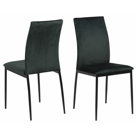 Jedálenská stolička Demina (SET 4 ks), tmavo zelená - 1