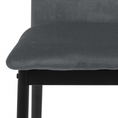 Jedálenská stolička Demina (SET 4ks), zamat, tmavo šedá - 5