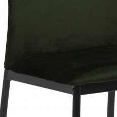 Jedálenská stolička Demina (SET 4ks), zamat, tmavo zelená - 4