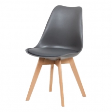 Jedálenská stolička Denise (súprava 4 ks), sivá - 1