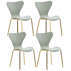 Jedálenská stolička Derlea (SET 4 ks), zelená