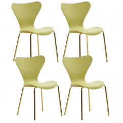 Jedálenská stolička Derlea (SET 4 ks), žltá