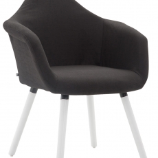 Jedálenská stolička Detta textil, biele nohy - 4