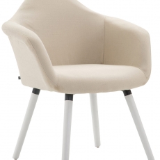 Jedálenská stolička Detta textil, biele nohy - 6
