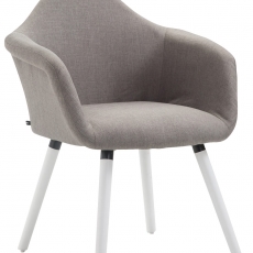 Jedálenská stolička Detta textil, biele nohy - 7