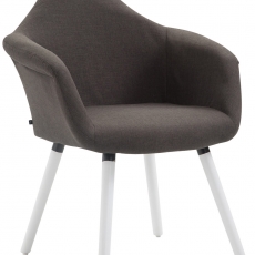 Jedálenská stolička Detta textil, biele nohy - 8
