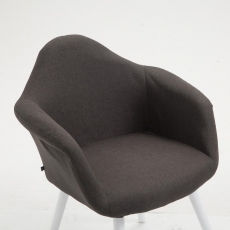 Jedálenská stolička Detta textil, biele nohy - 14