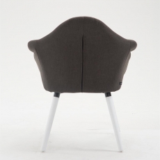 Jedálenská stolička Detta textil, biele nohy - 11