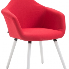 Jedálenská stolička Detta textil, biele nohy - 3