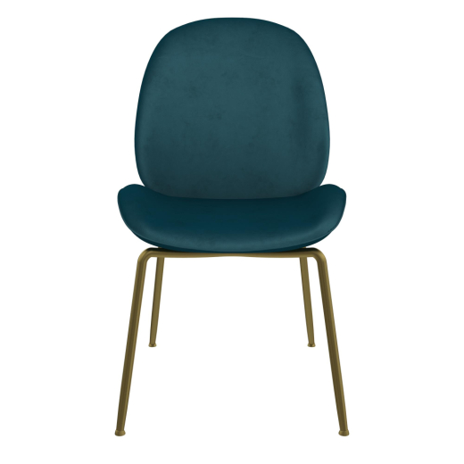 Jedálenská stolička Devon, zamat, zelená - 1