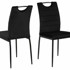 Jedálenská stolička Dia (SET 4 ks), čierna - 1