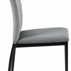 Jedálenská stolička Dia (SET 4ks), zamat, tmavo šedá - 2