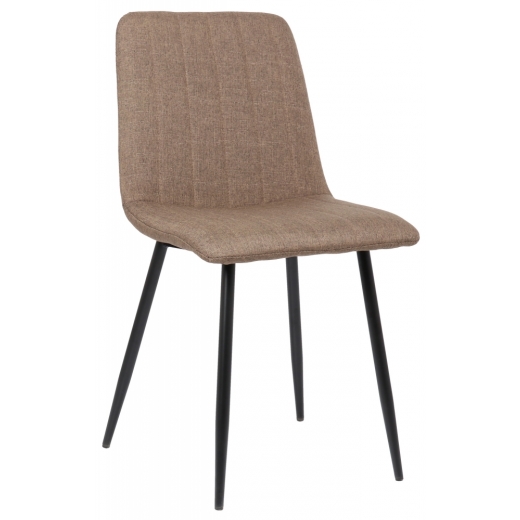 Jedálenská stolička Dijon, textil, hnedá - 1