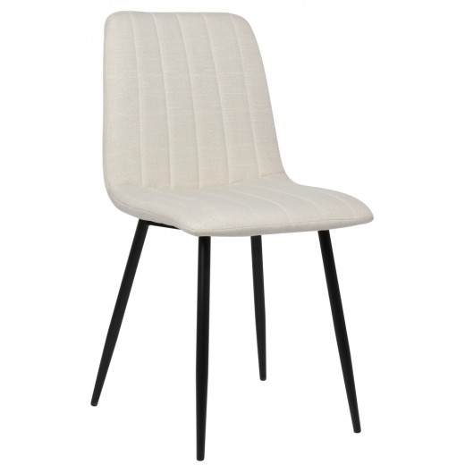 Jedálenská stolička Dijon, textil, krémová - 1
