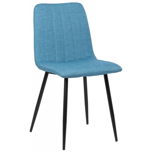 Jedálenská stolička Dijon, textil, modrá - 1