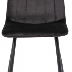 Jedálenská stolička Dijon, zamat, čierna - 2