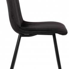 Jedálenská stolička Dijon, zamat, čierna - 3