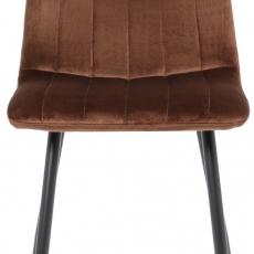 Jedálenská stolička Dijon, zamat, hnedá - 2