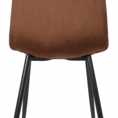 Jedálenská stolička Dijon, zamat, hnedá - 4