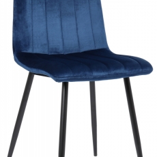 Jedálenská stolička Dijon, zamat, modrá - 1